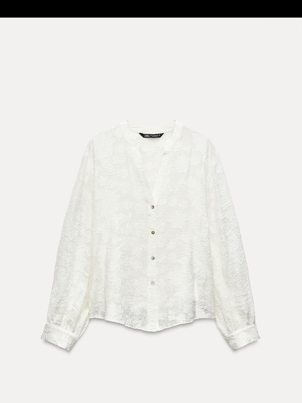 Zara contrasting Devore shirt